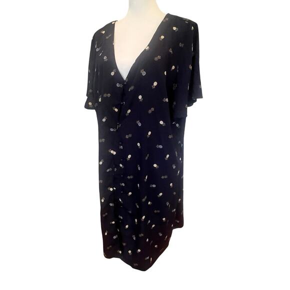 HINT OF BLUSH BUTTON UP PINEAPPLE SHIRTDRESS PLUS SIZE WOMENS SIZE 2X - Picture 1 of 8